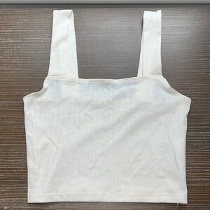 White Cropped Tank